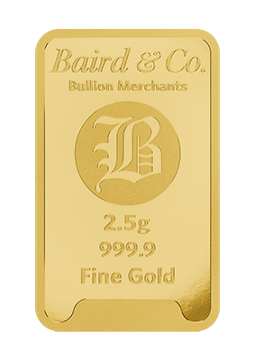 2.5g Gold Minted Bar