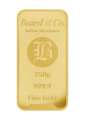 250g Gold Minted Bar