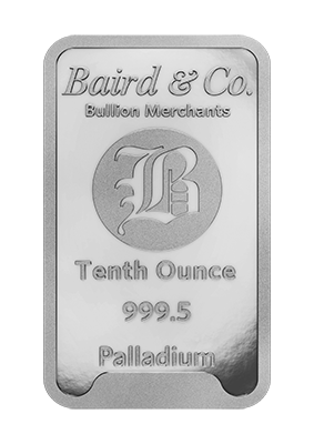 1/10 oz Palladium Minted Bar