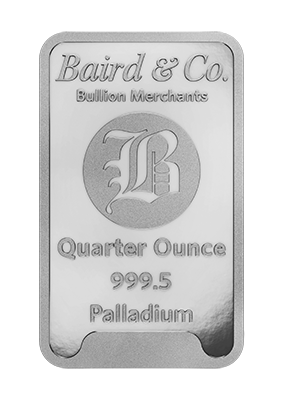 1/4 oz Palladium Minted Bar