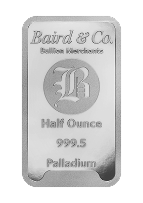 1/2 oz Palladium Minted Bar