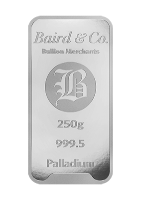 250g Palladium Minted Bar