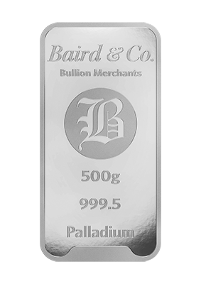 500g Palladium Minted Bar