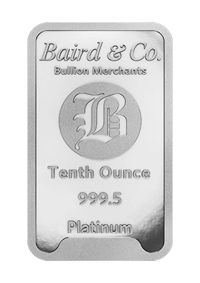 1/10 oz Platinum Minted Bar