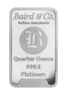 1/4 oz Platinum Minted Bar