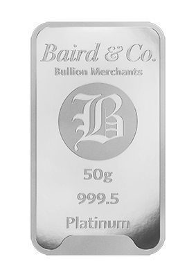 50g Platinum Minted Bar