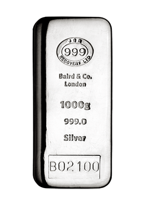 1000g Silver Cast Bar (JBR)