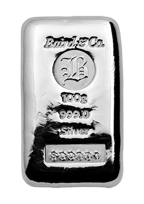 100g Silver Cast Bar