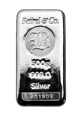 500g Silver Cast Bar